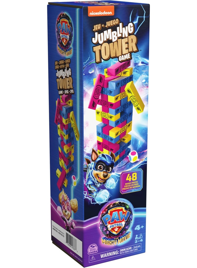 Spinmaster 🧱 Paw Patrol Jumbling Tower Game – The Mighty Movie | Spin Master Games - Image 2